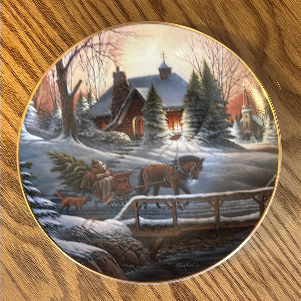 Winter Scene Decorative Plate